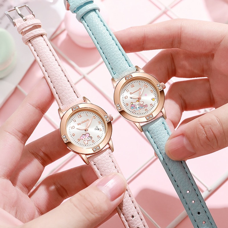 Sanrio Watch For Women Rose Gold Hello Kitty Kuromi Quartz Watch 2