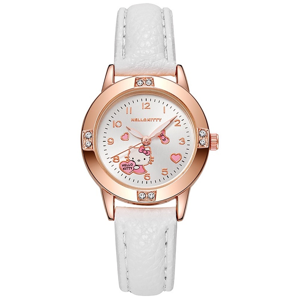 Sanrio Watch For Women Rose Gold Hello Kitty Kuromi Quartz Watch 5