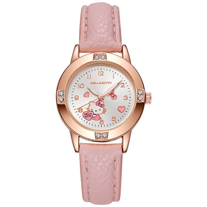 Sanrio Watch For Women Rose Gold Hello Kitty Kuromi Quartz Watch 8