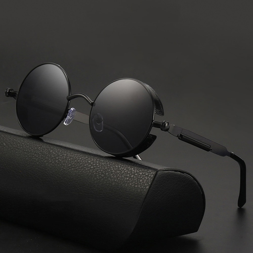 Retro Round Reflective Punk Sunglasses For Men And Women 0