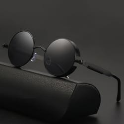 retro round reflective punk sunglasses for men and women