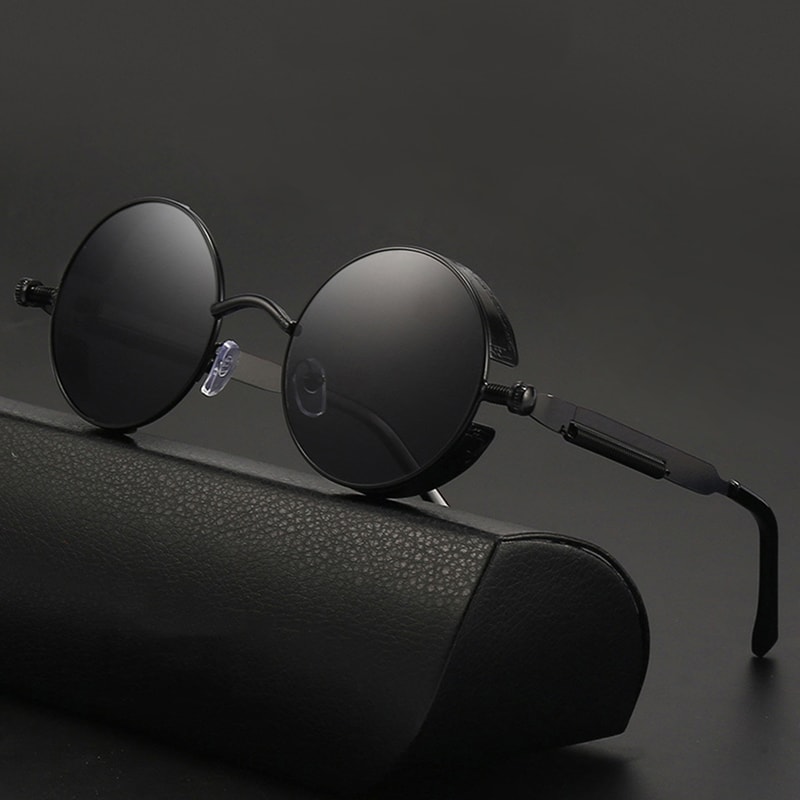 Retro Round Reflective Punk Sunglasses For Men And Women 0