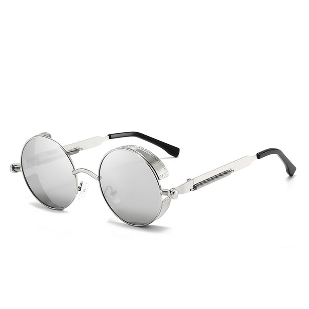 Retro Round Reflective Punk Sunglasses For Men And Women 3