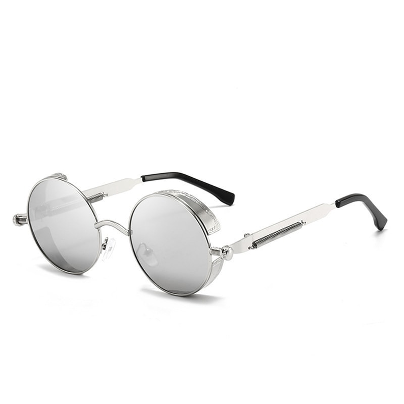Retro Round Reflective Punk Sunglasses For Men And Women 3