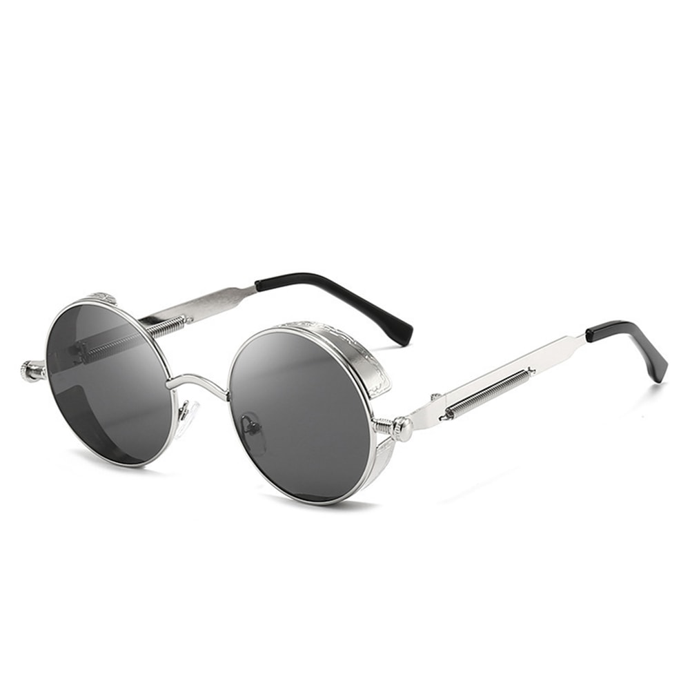 Retro Round Reflective Punk Sunglasses For Men And Women 4