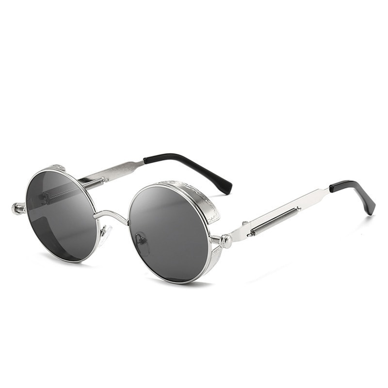 Retro Round Reflective Punk Sunglasses For Men And Women 4