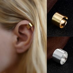 long tube non piercing stainless steel ear cuff