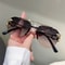 Rimless Pilot Sunglasses with Gradient Lenses