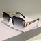 Rimless Pilot Sunglasses with Gradient Lenses
