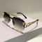 Rimless Pilot Sunglasses with Gradient Lenses