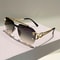 Rimless Pilot Sunglasses with Gradient Lenses