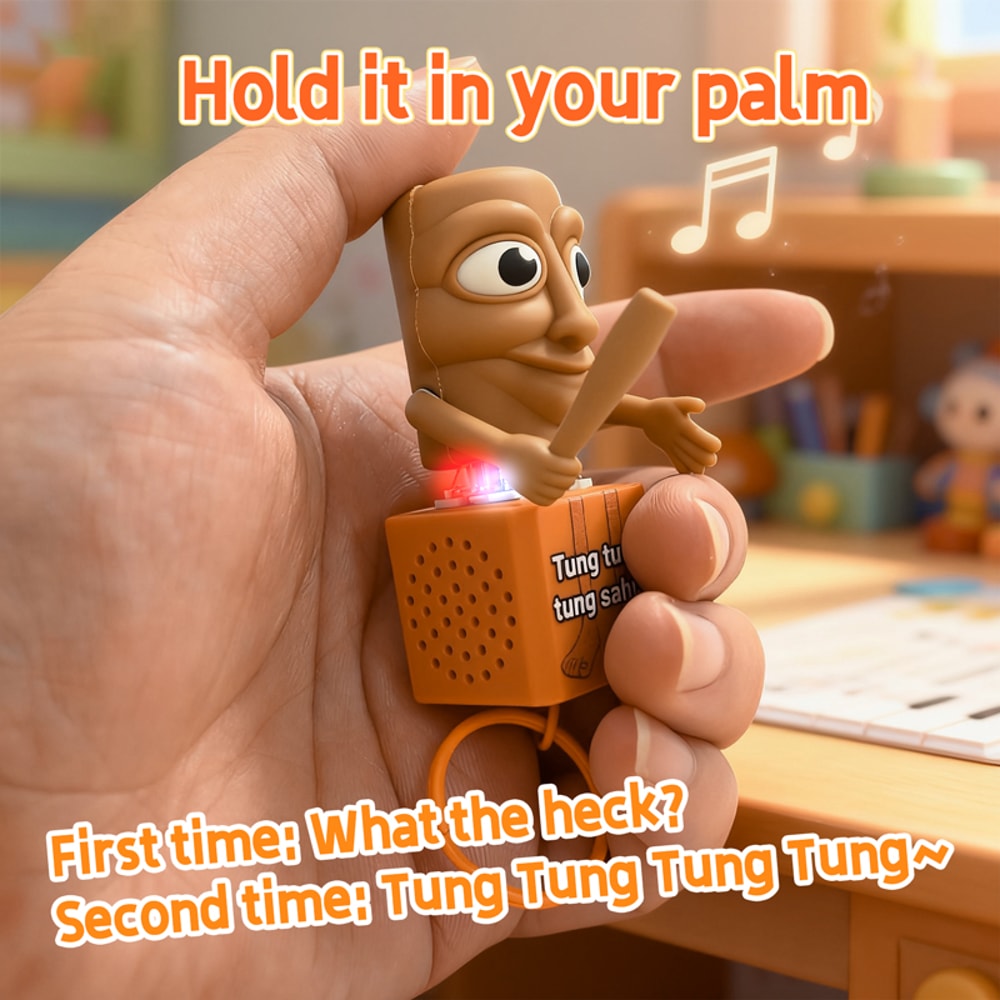 Luminous Wooden Stickman Anime Keychain Glow in the Dark Cute Pendant Gift