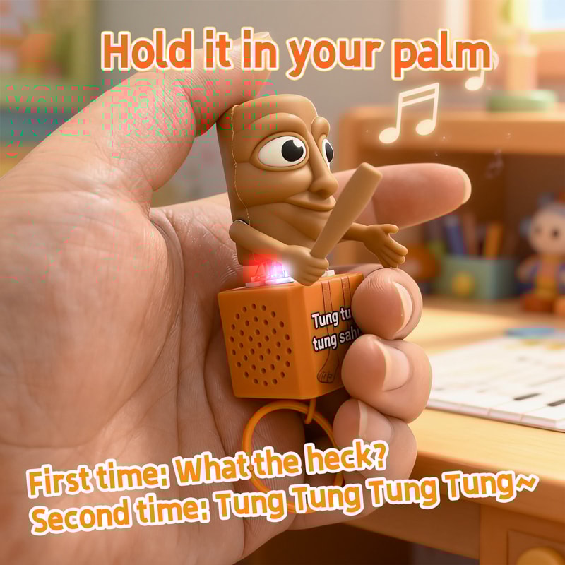 Luminous Wooden Stickman Anime Keychain Glow in the Dark Cute Pendant Gift