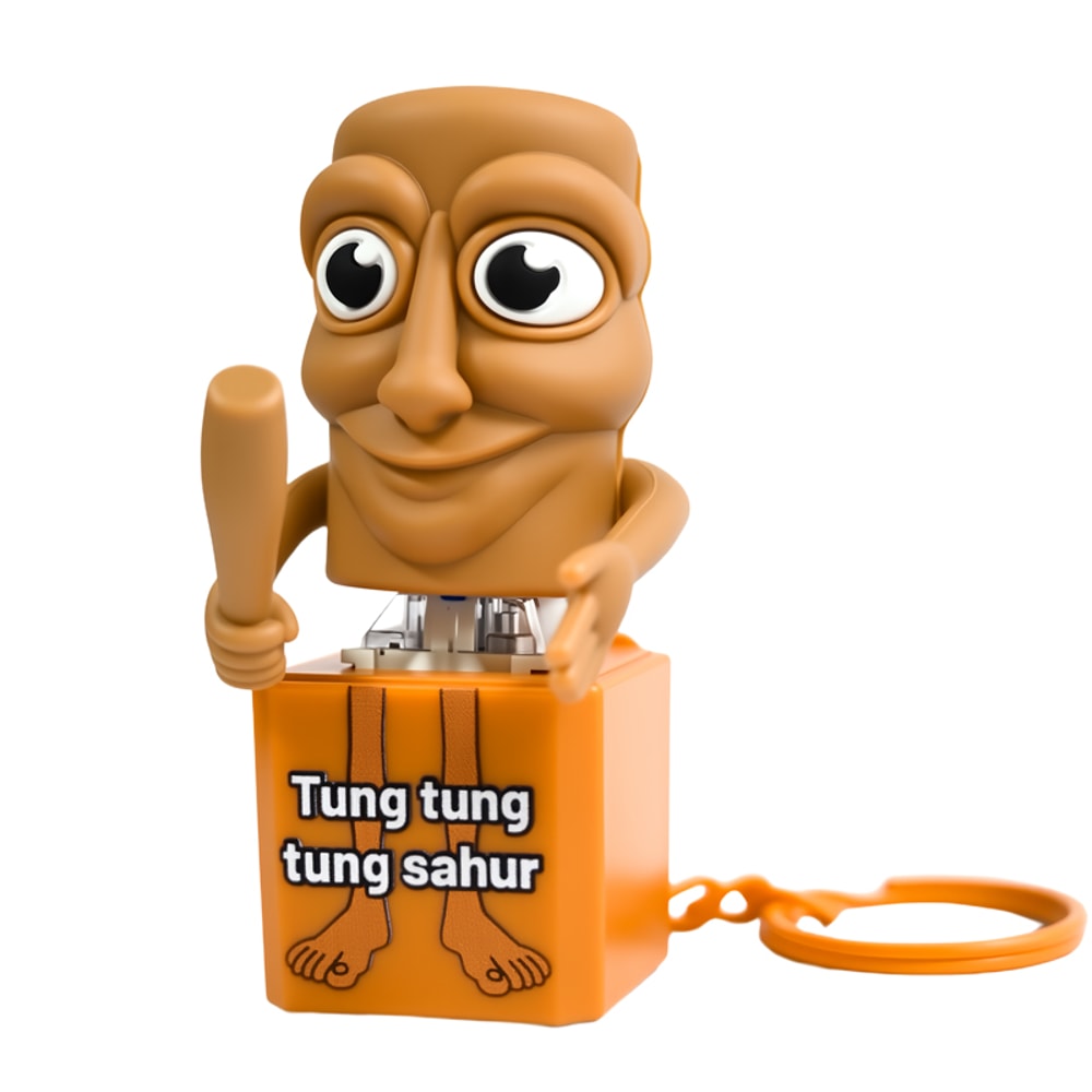 Luminous Wooden Stickman Anime Keychain Glow in the Dark Cute Pendant Gift