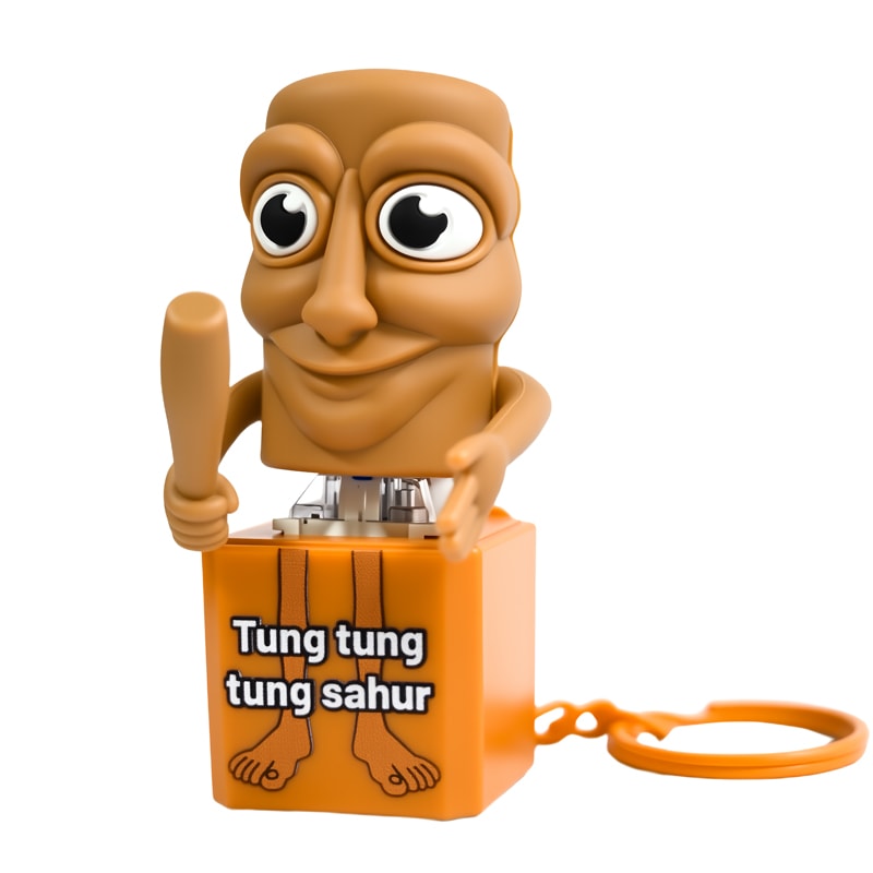 Luminous Wooden Stickman Anime Keychain Glow in the Dark Cute Pendant Gift