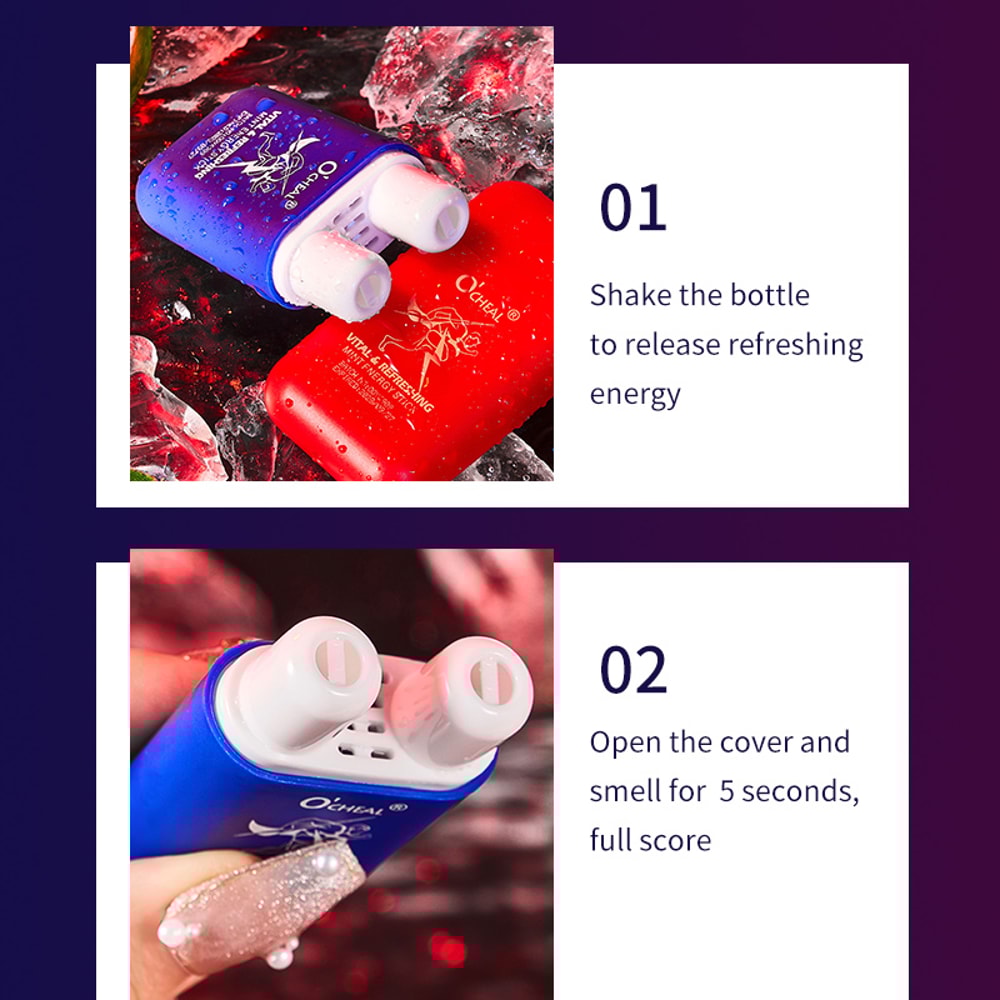 Fresh Mint Double Hole Energy Stick Portable Aromatherapy Nasal Inhaler 2