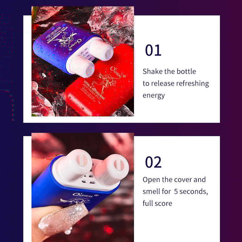 Fresh Mint Double Hole Energy Stick Portable Aromatherapy Nasal Inhaler 2