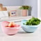 Silicone Rice Washing Bowl with Handle Fruit and Veggie Colander