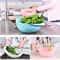Silicone Rice Washing Bowl with Handle Fruit and Veggie Colander
