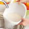 Silicone Rice Washing Bowl with Handle Fruit and Veggie Colander