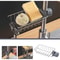 Flexible Faucet Sink Organizer Rack With Drain Tray Sponge Holder For Clutter Free Kitchen Storage 2