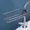 Flexible Faucet Sink Organizer Rack With Drain Tray Sponge Holder For Clutter Free Kitchen Storage 3