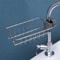 Flexible Faucet Sink Organizer Rack With Drain Tray Sponge Holder For Clutter Free Kitchen Storage 3