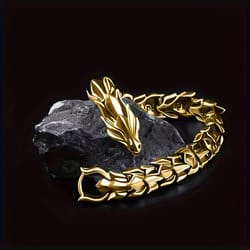 viking dragon bracelet for men vintage punk hip hop bangle