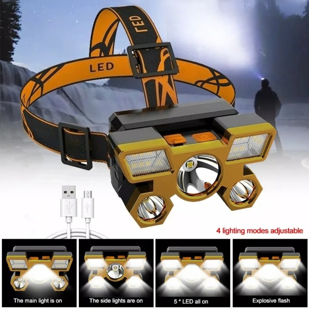 Rechargeable LED Headlamp for Camping Fishing and Work