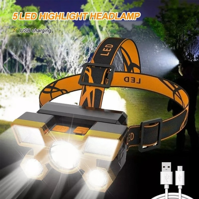 Rechargeable LED Headlamp for Camping Fishing and Work