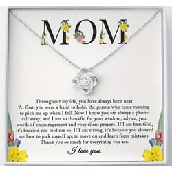 mom necklace from daughter sentimental gift for mom, mother daughter jewelry for birthday & mothers day