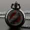 Gothic Raven Pocket Watch Necklace with Quartz Movement