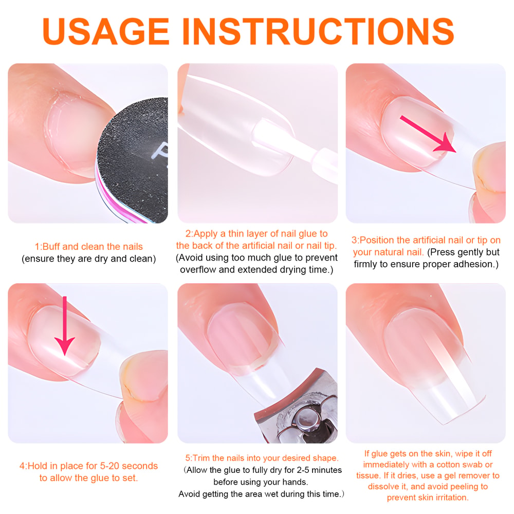 Twoing Waterproof Nail Adhesive Fast Dry Nail Glue For Press On And Acrylic Nails 5