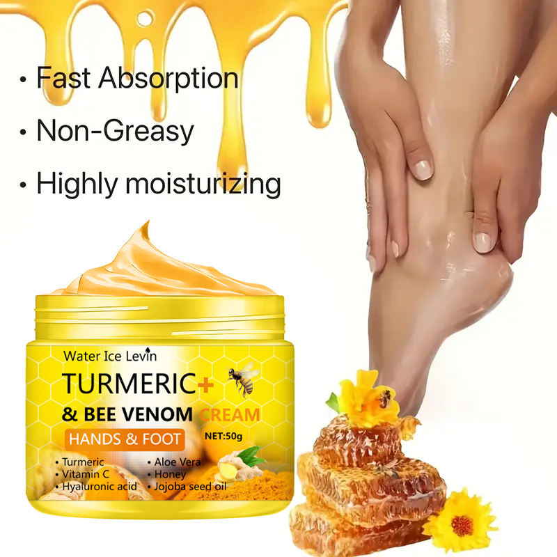 Turmeric Bee Venom Cracked Heel Cream For Dry Hands And Feet 1