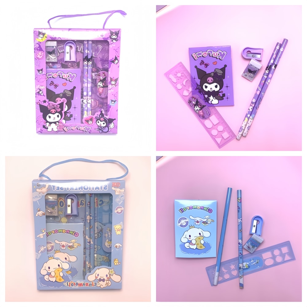 Sanrio Stationery Gift Box with Hello Kitty My Melody Kuromi Cinnamoroll