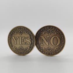 bronze yes no decision coin challenge coin for games gifts and collectors
