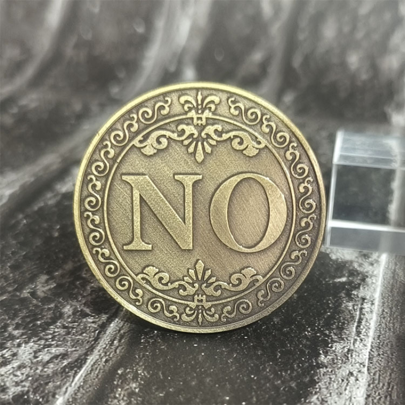 Bronze Yes No Decision Coin Challenge Coin for Games Gifts and Collectors