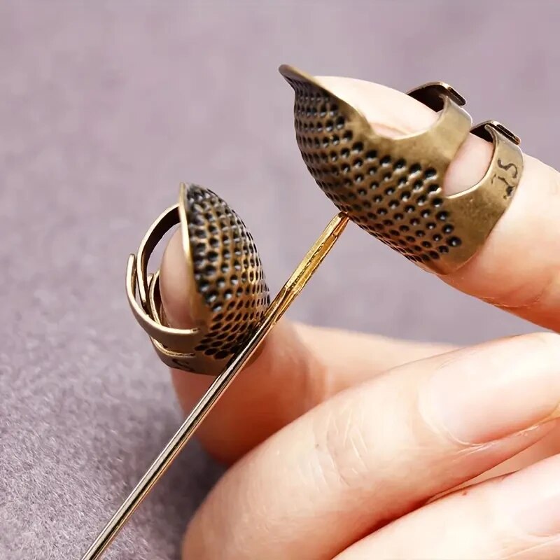 Adjustable Sewing Thimble Non Slip Needle Presser Ring 1