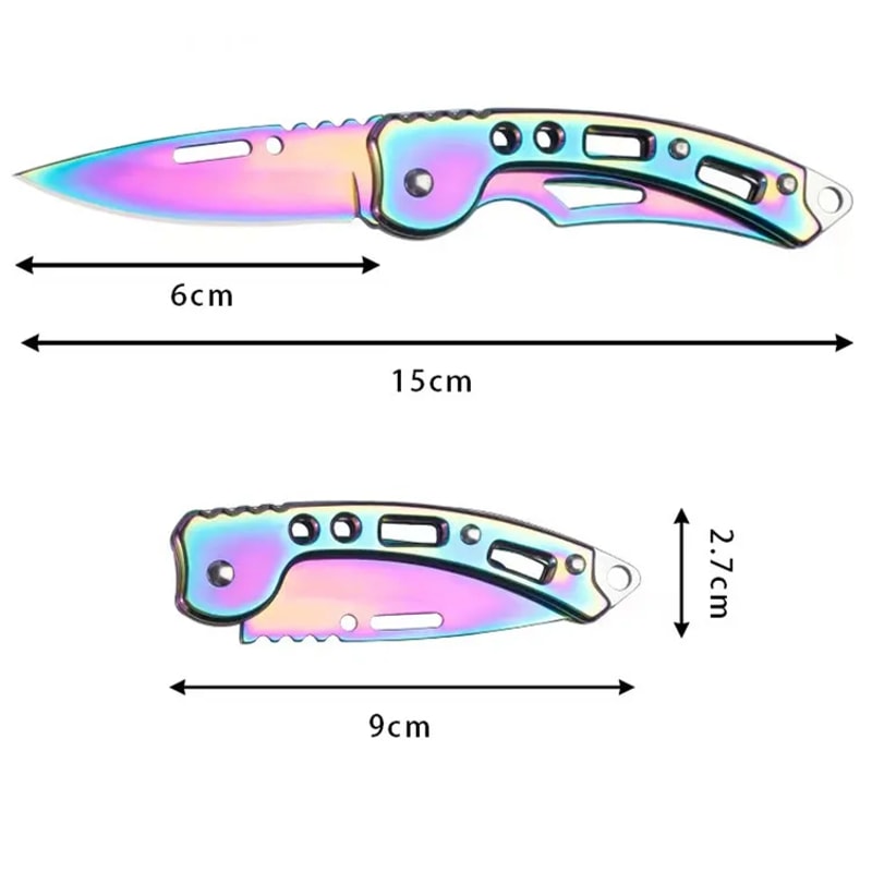 Mini Stainless Steel Keychain Folding Knife for Everyday Carry