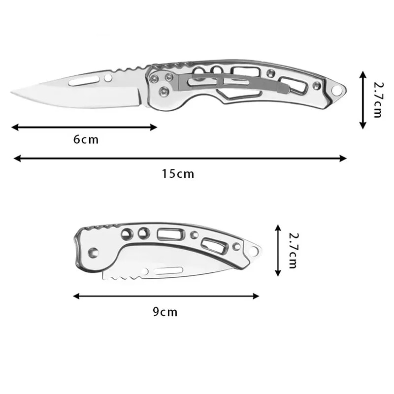 Mini Stainless Steel Keychain Folding Knife for Everyday Carry