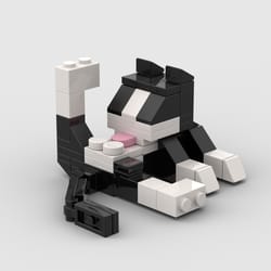 cute cat diy building blocks set animal bricks toy for kids