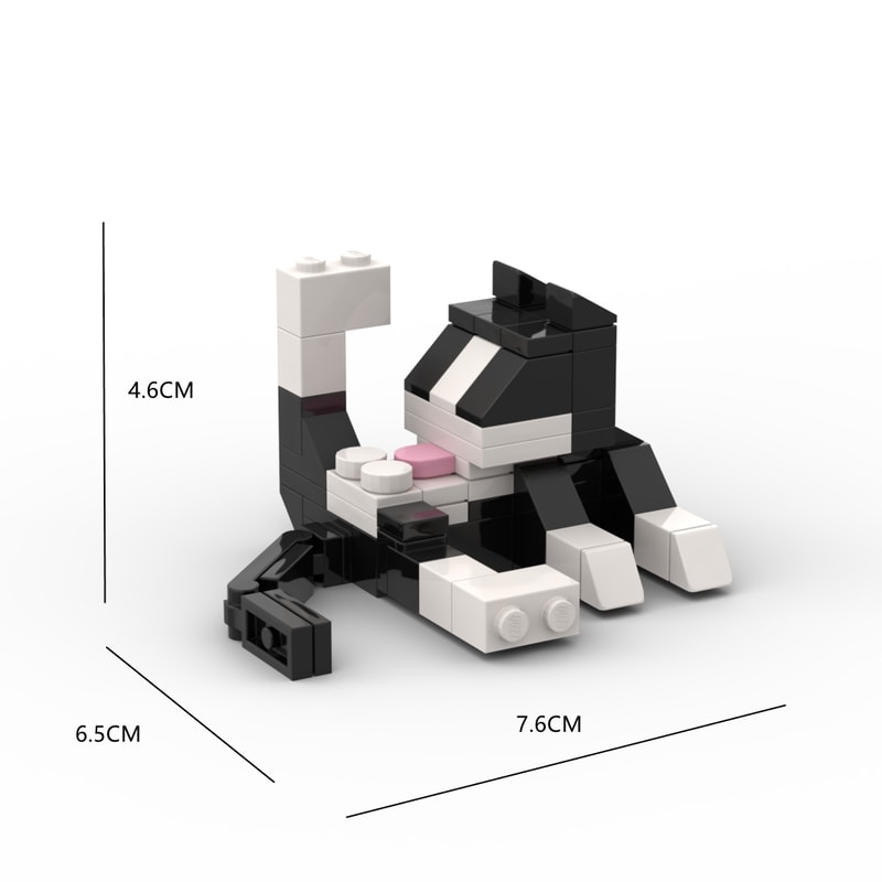 Cute Cat DIY Building Blocks Set Animal Bricks Toy for Kids