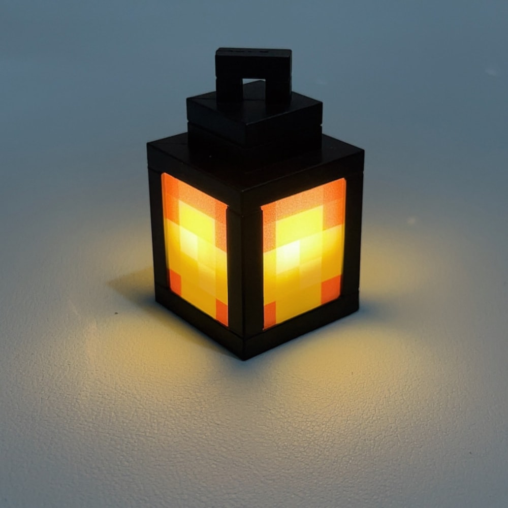 Pixel Lantern Night Light With Remote For Gaming Room Decor 0