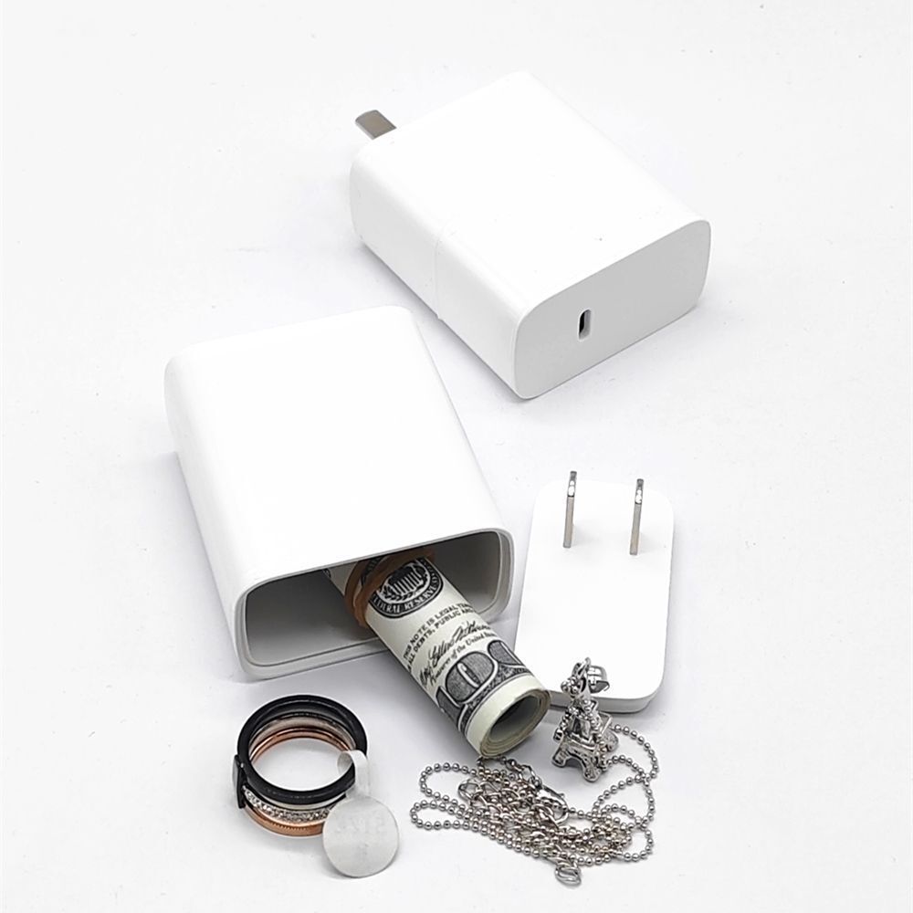 Fake Charger Diversion Safe Hidden Storage Compartment