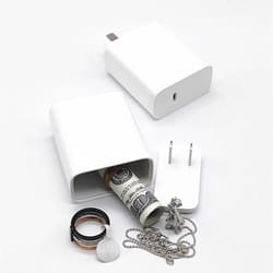 fake charger diversion safe hidden storage compartment