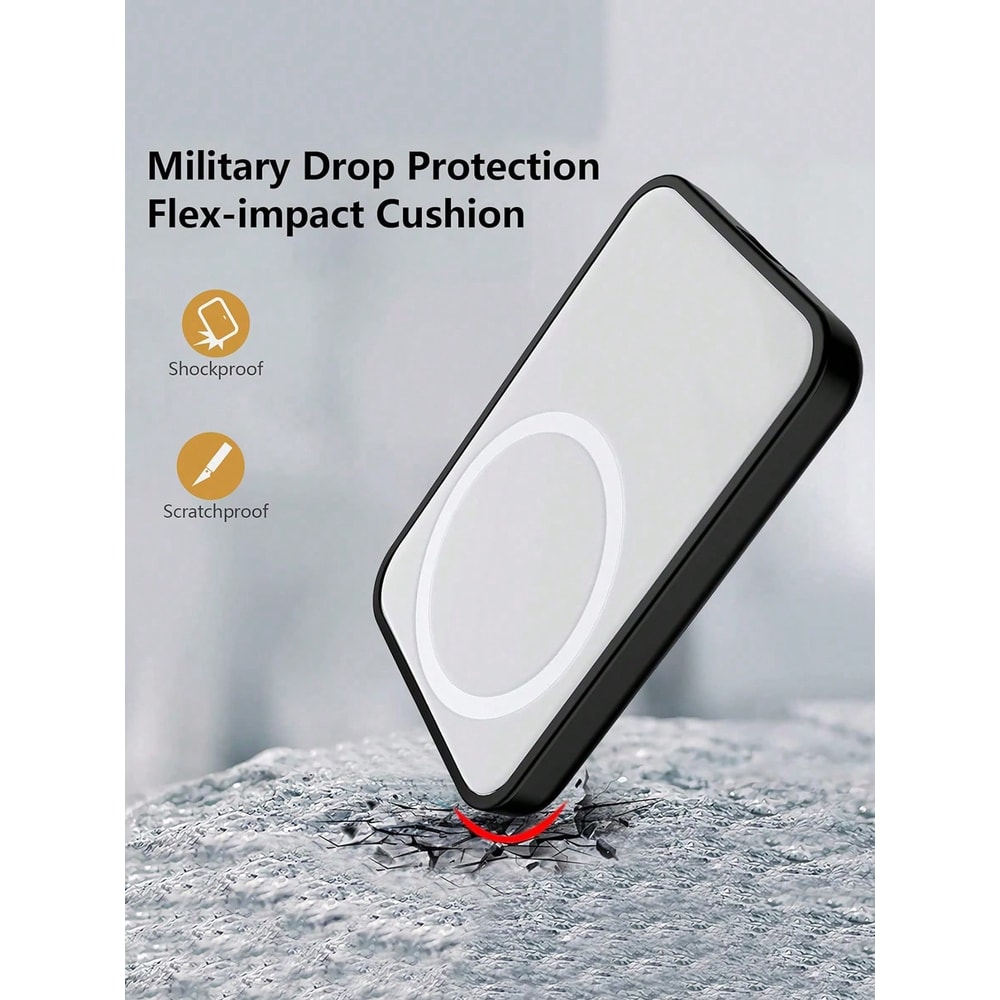 Premium TPU Charging Case Protector For Apples MagSafe Wireless Power Bank Black 3
