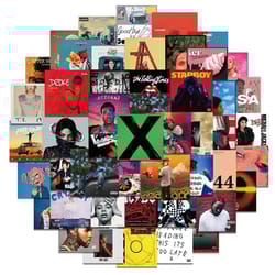 artist album cover stickers set for luggage, phone cases, laptops & notebooks customizable decals for fans & gift
