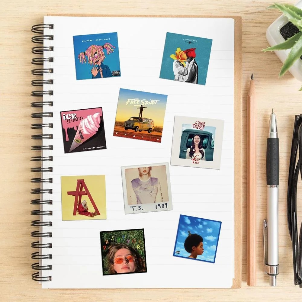 Artist Album Cover Stickers Set for Luggage, Phone Cases, Laptops & Notebooks Customizable Decals for Fans & Gift