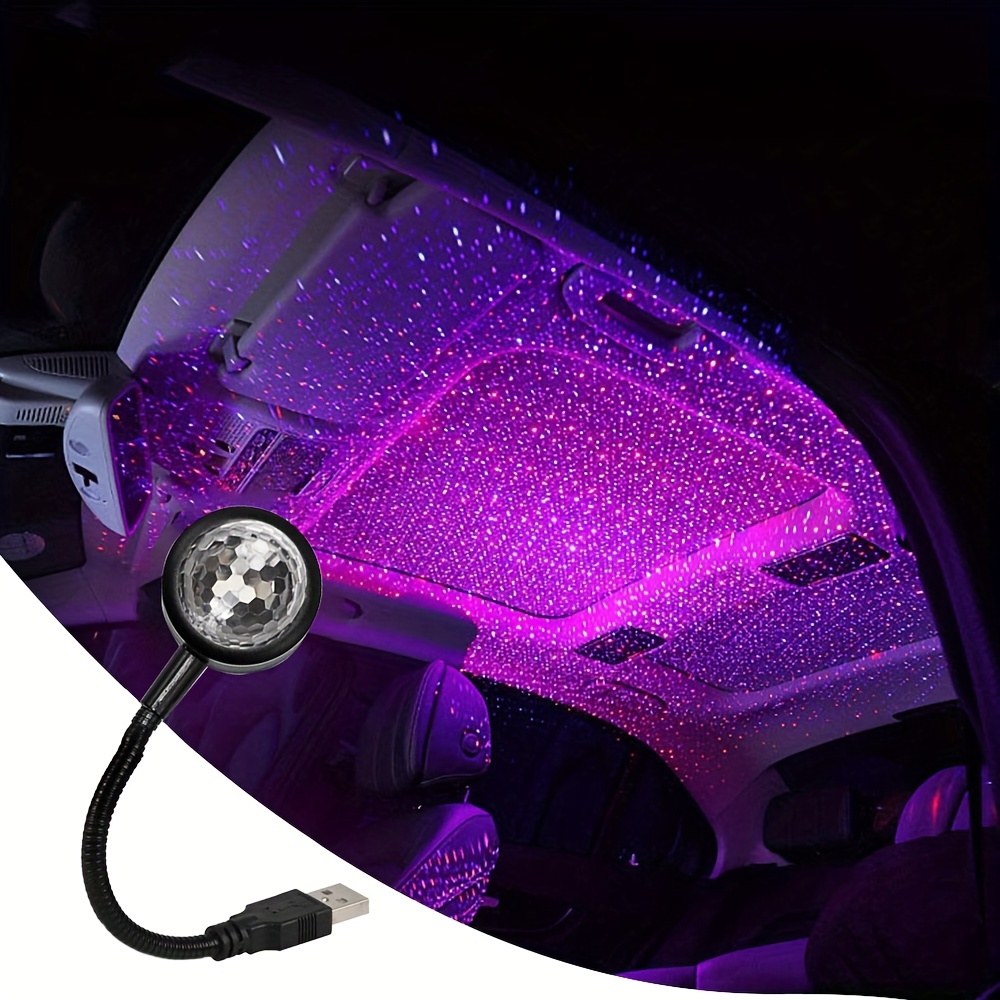 LED Starry Sky Night Light Projector, USB Powered Galaxy Lamp for Car Roof & Room Ceiling Decor