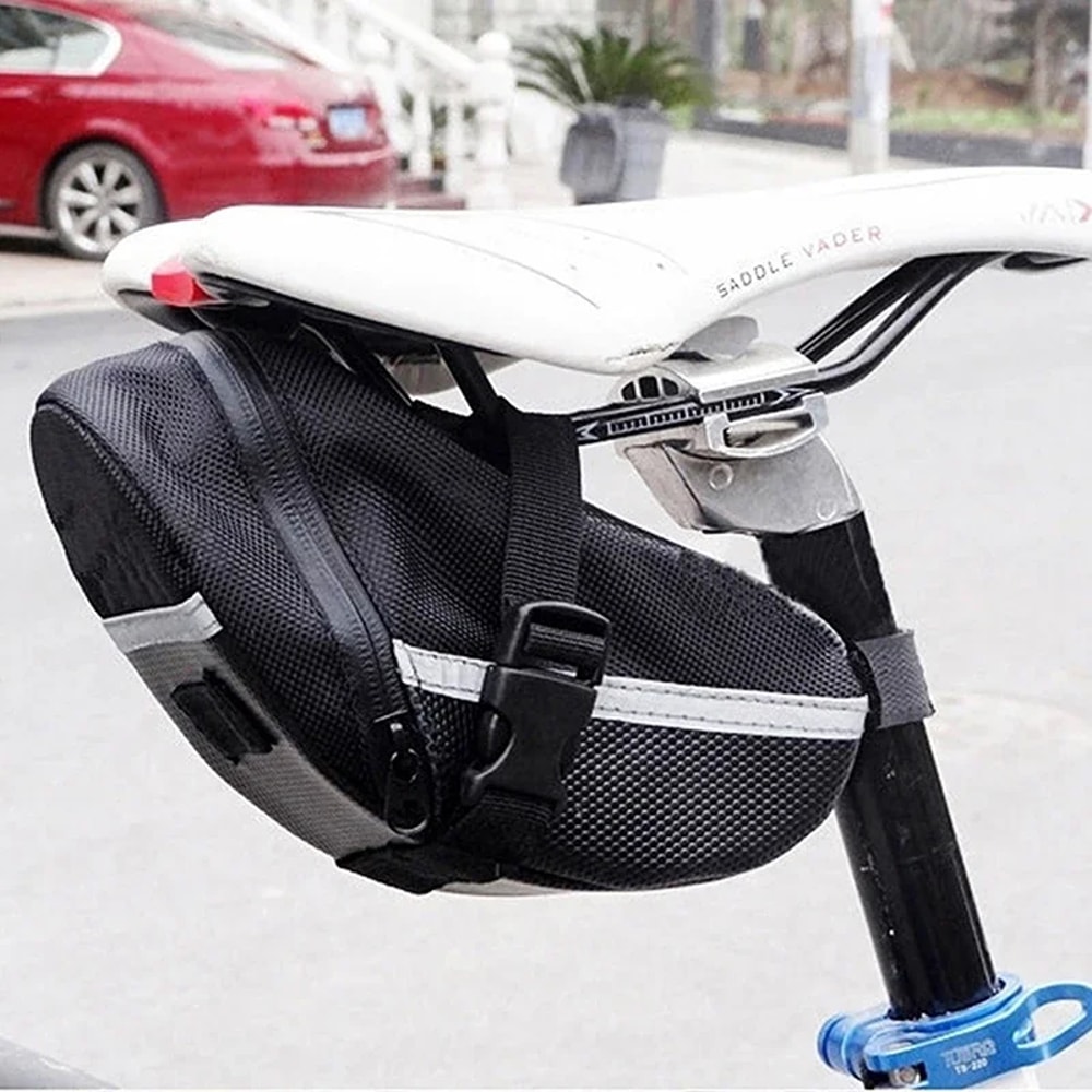Waterproof Nylon Bicycle Saddle Bag Rear Seat Tool Pouch for Mountain Biking